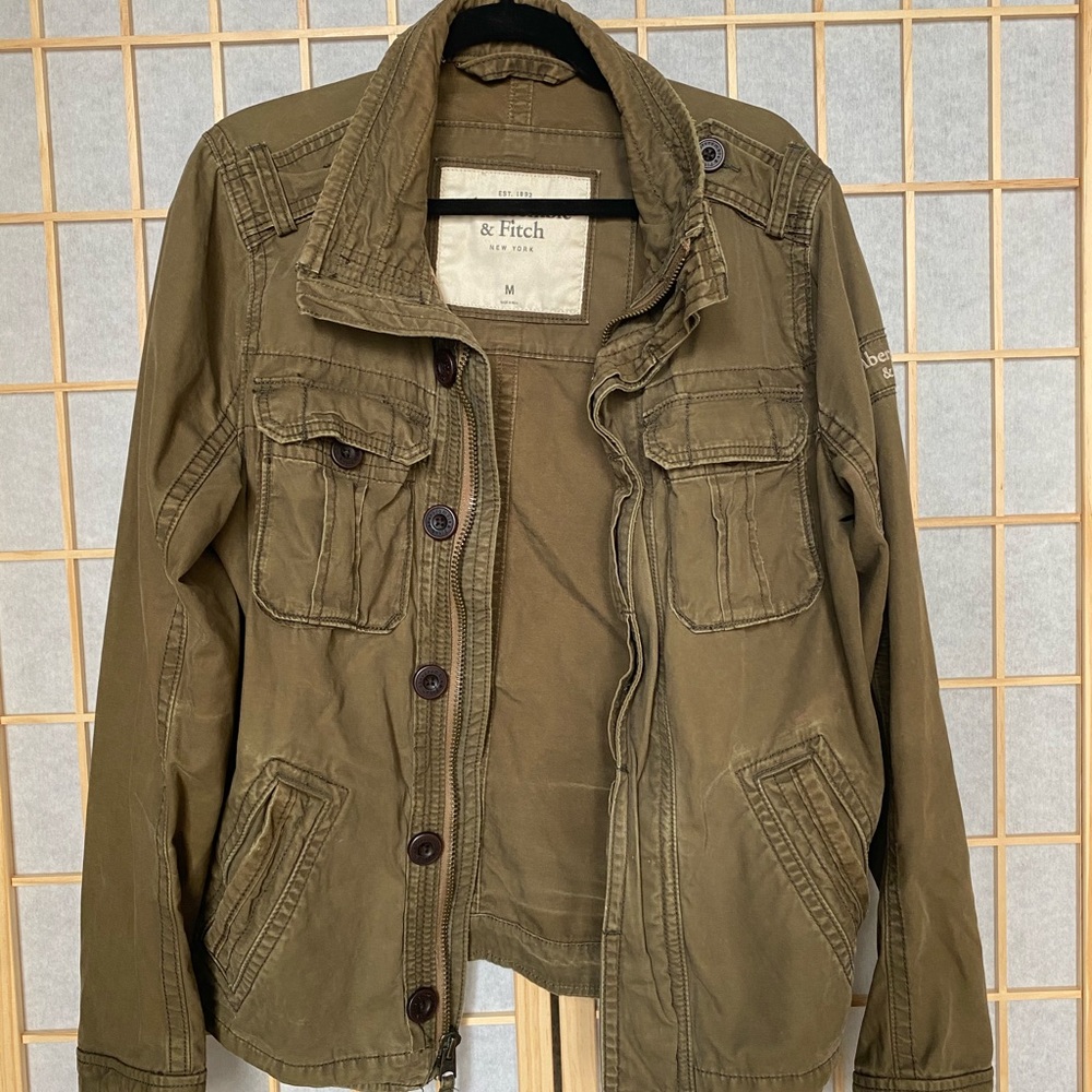 Abercrombie & Fitch green jacket Small size